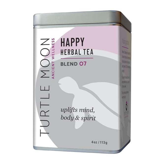 Happy Herbal Tea Blend: Loose-Leaf Organic &amp Wildcrafted Healing and Medicinal Two 4 oz. Tins (8 oz. total).