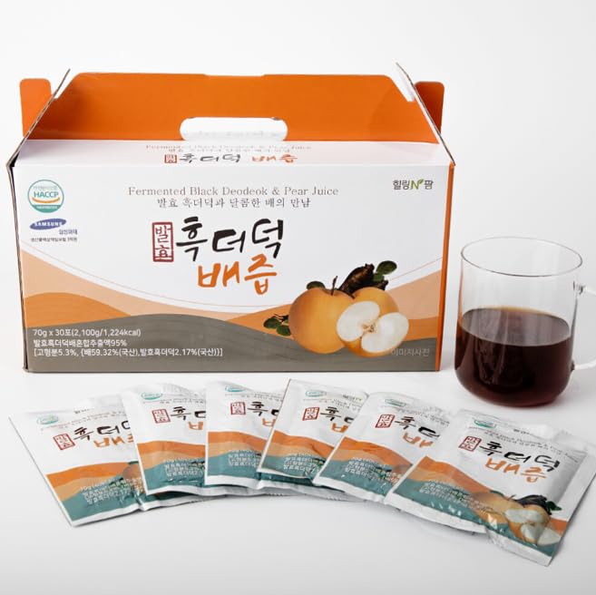 GAGOPA Fermented Black Deodeok&ampPear Juice Korean Pear adn Black Deodeok Drink Juice Pear fermented black deodeok health