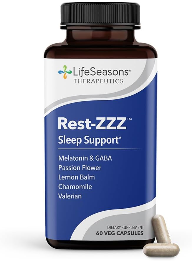 LifeSeasons Rest-ZZZ + Immuni-T Bundle – Natural Sleep &amp Immune Support – Fall Asleep &amp Stay Asleep Boost Immunity &amp Defend Against Cold &amp Flu – Melatonin Chamomile – 60 Capsules &am