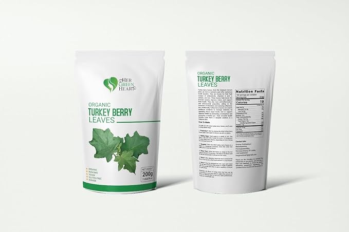 Turkey Berry Leaves - 100% Pure Dried Organic Leaves for Cooking Herbal Use and Natural Recipes