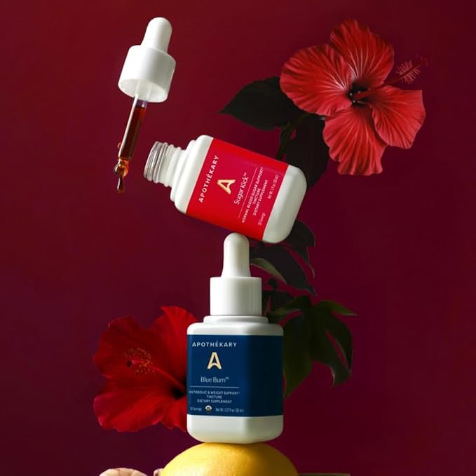 Apothékary Metabolic Duo Herbal Supplement Liquid Drops Contains Blue Burn and Energy Support Formula 60 Servings Total