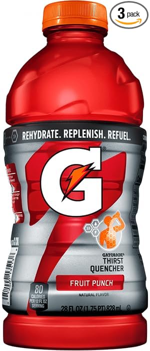 Thirst Quencher for Gatorade Fruit Punch Thirst Quencher 28 Fl Oz Bottle (Pack of 3)