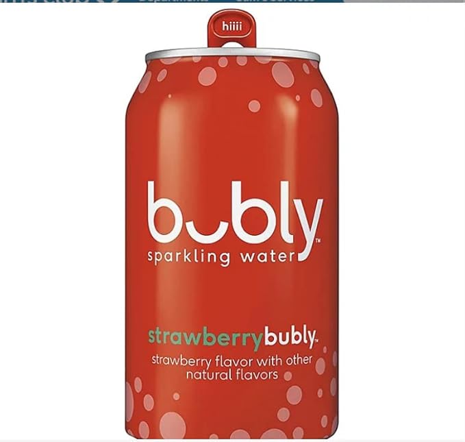 BEEQ- (Pack of) bubly Sparkling Water Berry Bliss Sampler 12 fl oz. Cans Multi Flavor Soft Drink Bundle | Assortment Soda Refrigerator Restock Kit of Soda (Variety 15 Pack)