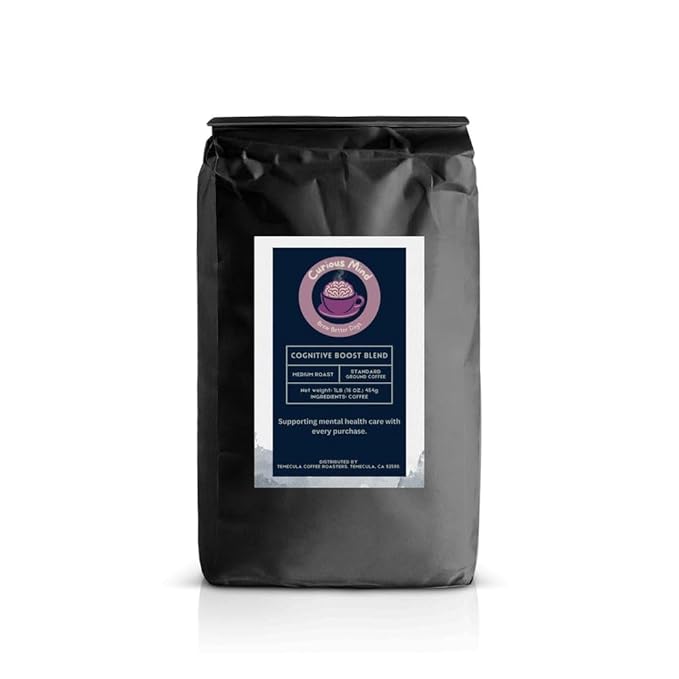 Curious Mind Coffee Ground Gourmet Coffee (12 oz Dark Humor)