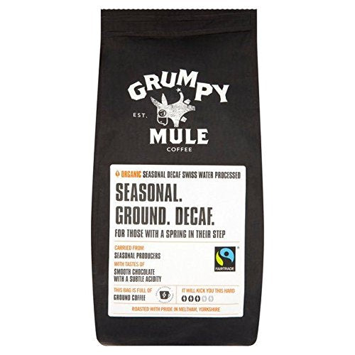 Grumpy Mule Organic Seasonal Swiss Water Decaff Ground Coffee - 227g