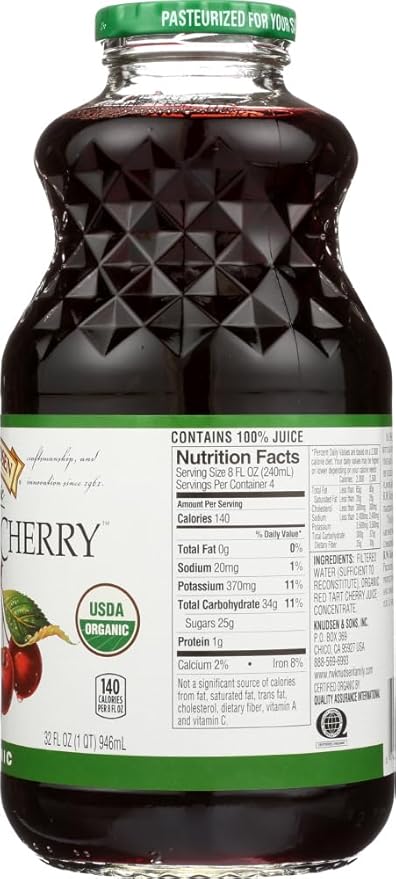 Juice Just Tart Cherry Org 32 FO (Pack Of 6) - Pack Of 6