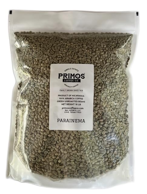 10 Lb Single Origin Unroasted Green Coffee Beans Specialty Grade From Single Nicaraguan Estate Direct Trade (Parainema Varietal)