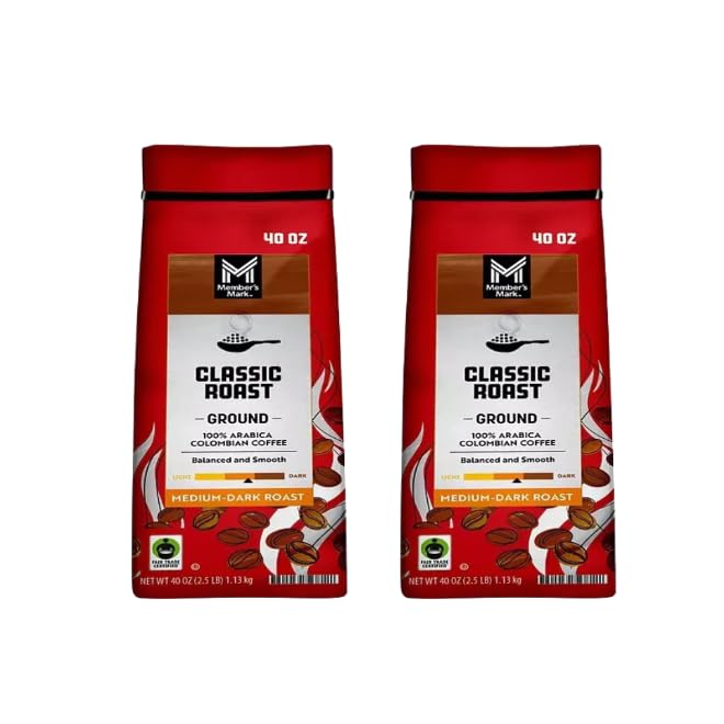 Colombian Classic Ground Coffee Medium-Dark Roast 40 oz (2 Pack Medium-Dark Roast)