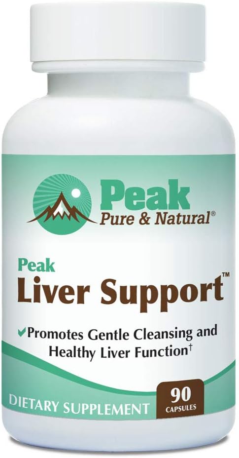 Peak Pure &amp Natural Peak Liver Support Milk Thistle Based Liver Support Supplement | Liver Cleanse and Detox | 90 Capsules