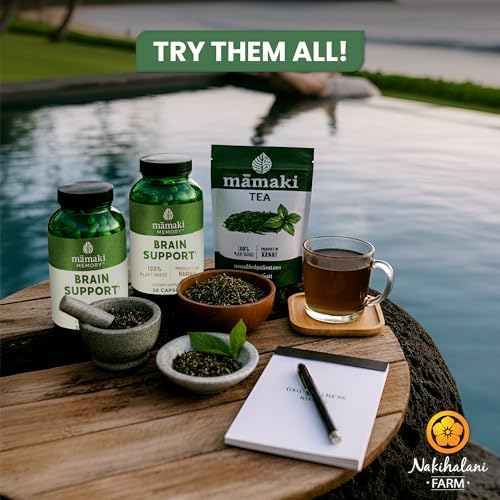 Nakihalani Farm Organically Grown Hawaiian Mamaki Tea (2oz) - Caffeine-Free Herbal Tea - Antioxidant-Rich Supports Digestion &amp Promotes Relaxation