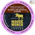Moose Munch Coffee in Single Serve Cups for use with all Keurig K-Cups Brewers 36 Count (Dark Chocolate Candy Caramel)