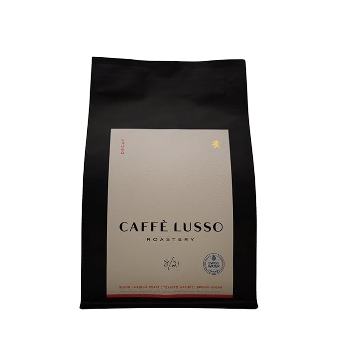 Decaf Blend - Roasted by Caffe Lusso Roastery - Whole Bean Coffee - 12 Ounce Bag
