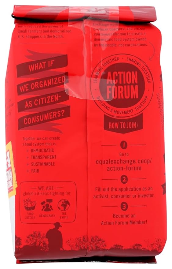 Equal Exchange Organic Coffee Whole Bean French Roast 10 Oz (Pack of 6)