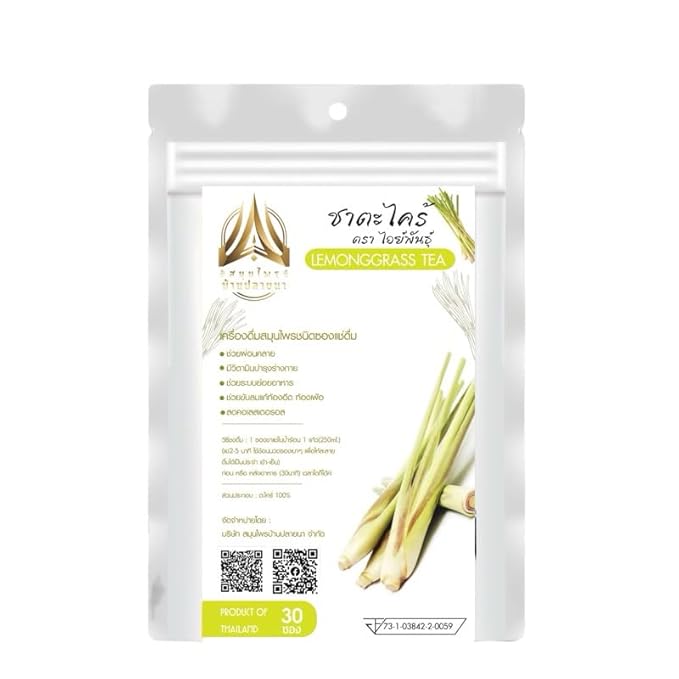 Herbal Tea – 30 Sachets – Naturally Refreshing &amp Aromatic (Lemongrass Tea)