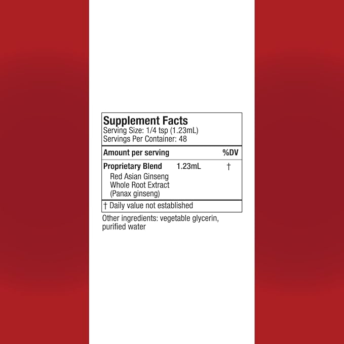 Active Ginseng Korean Red Panax Ginseng with Natural Ginsenosides - Fast-Absorbing Liquid - Supports Healthy Energy Vitality Mood and More