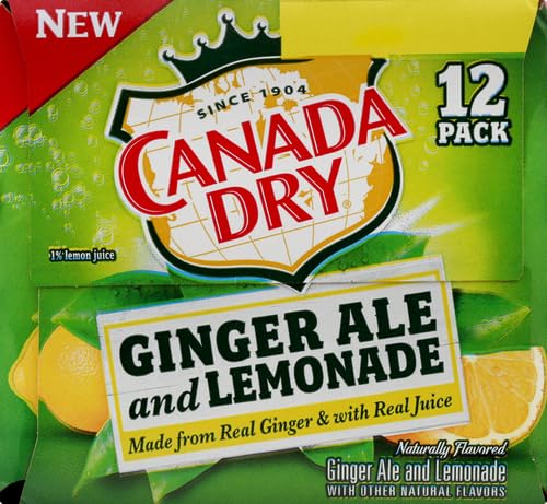 Canada Dry Ginger Ale and Lemonade 12 fl oz cans (pack of 12)