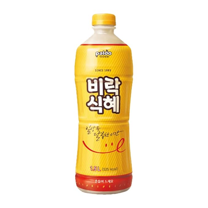 Paldo Fun &amp Yum Vilac Sikhye Korean Traditional Sweet Rice Punch Malty-Rice Flavored Beverage Feel the Flavor of Korea 50.72 fl oz 팔도 비락 식혜 1.5L
