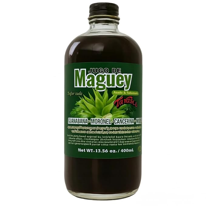 1000ML Maguey Juice - Jugo De Maguey Reforzado With Graviola Soursop Moronel Cancerina Aloe Moringa Michoacano Tarasco Asado (Reinforced) Tarasco 1 Litter