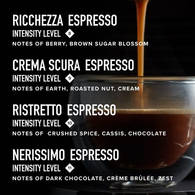 Peet's Coffee Dark and Medium Roast Espresso Capsules Variety Pack Compatible with Nespresso Original Machine 100% Arabica Coffee - Intensity 8-11 40 Count (4 Boxes of 10 Espresso Capsules)