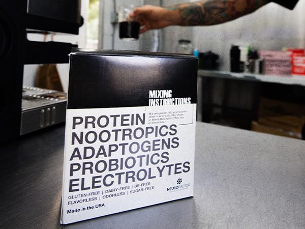 Strong Coffee Co. Coffee Booster | 10g Collagen Coffee Protein with Nootropics &amp Adaptogens NeuroFactor® Ashwagandha L-Theanine &amp Electrolytes for Focus &amp Balanced Energy | 15 Packets