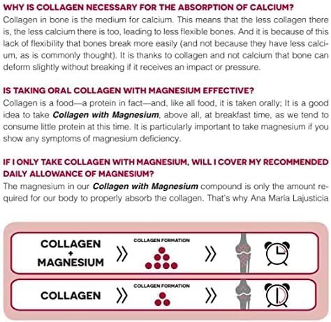 Ana Maria LaJusticia 2 Pack Collagen with Magnesium - 180 Tablets. Skin Rejuvenation Nervous System Support Bone and Teeth Health