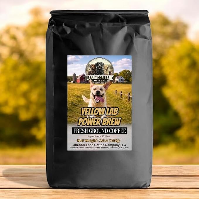 Yellow Lab Power Brew - High Caffeine Coffee - Hand Crafted Premium Coffee - 12oz