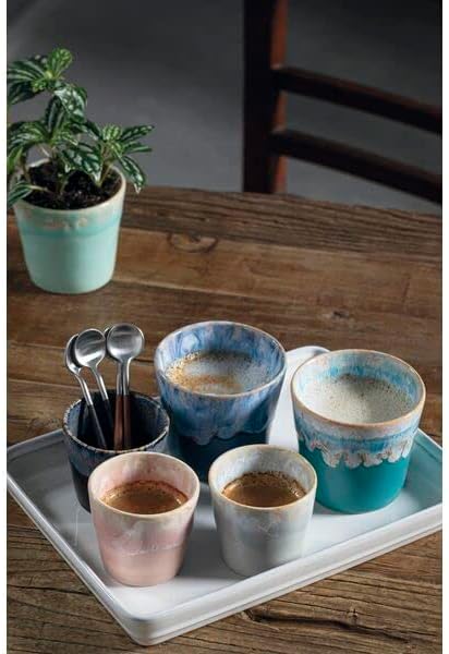Costa Nova LSC061A Free-Cup S Espresso Approx. 3.4 fl oz (90 ml) Grey Dishwasher Safe Microwave Safe