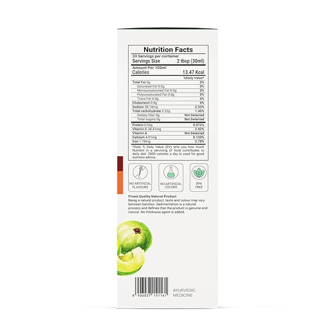 Krishna's Special Amla High Fiber Juice - 1000 ml | Fresh cold pressed Amla Juice | Helps Boosts Skin and Hair Health | Helps Detox | Rich in Vitamin C | Natural Immunity Booster