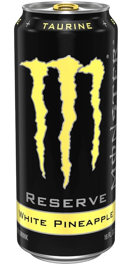 Monster Energy Reserve White Pineapple Yellow Energy Drink 16 Ounce | Pack of 15