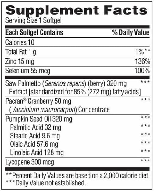 Saw Palmetto Prostate Health Complex with Zinc Lycopene and Pumpkin Seed Compatible with Nature 250 Softgels + Bundle with Weekly Pill Organizer (2 Items)