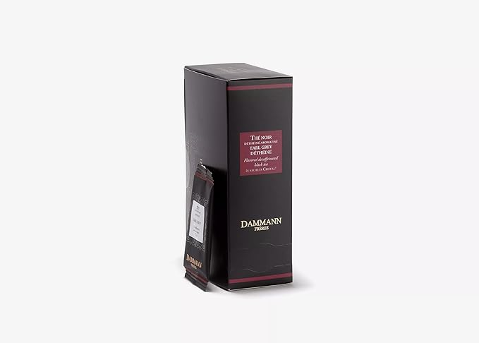 Dammann Freres Satchets Decaf Earl Grey Tea Bags Premium Gourmet French Black Tea Individually Wrapped 24 Count (Single Pack)