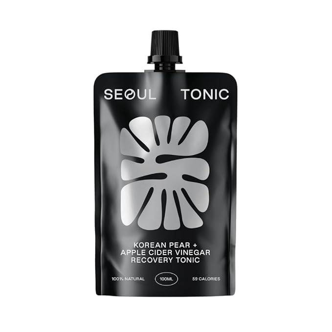 Seoul Tonic Patented Post Party Korean Pear and Apple Cider Vinegar Natural Tonic with Ginseng Patented Formula for Easier Morning with Potassium DHM 100ML Pack of 1