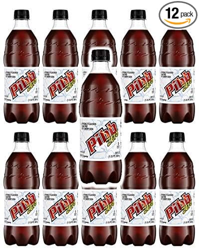 Tirrito Pibb Zero Sugar Soda 20oz Bottles (Pack of 12 Total of 240 FL OZ)