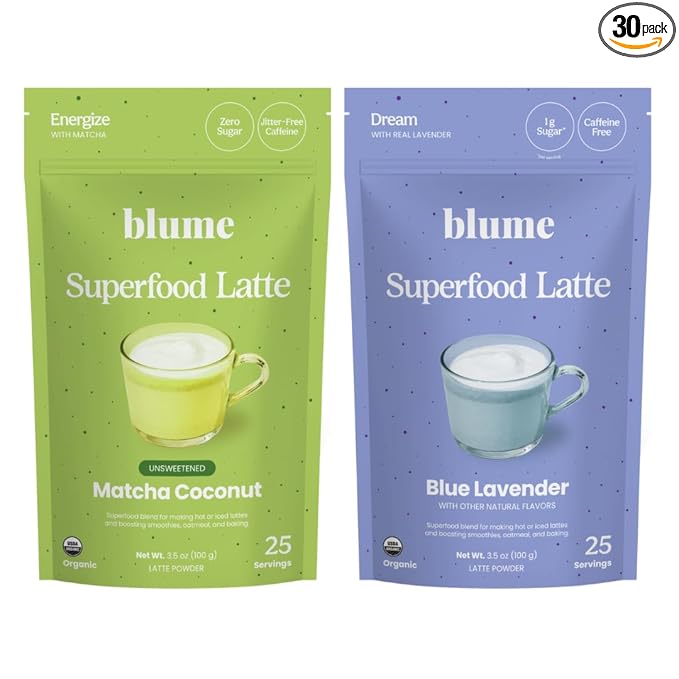 Dawn to Dusk Bundle - Organic Matcha Green Tea Powder and Lavender Latte - Matcha from Shizuoka Japan Calming Lavender Powder