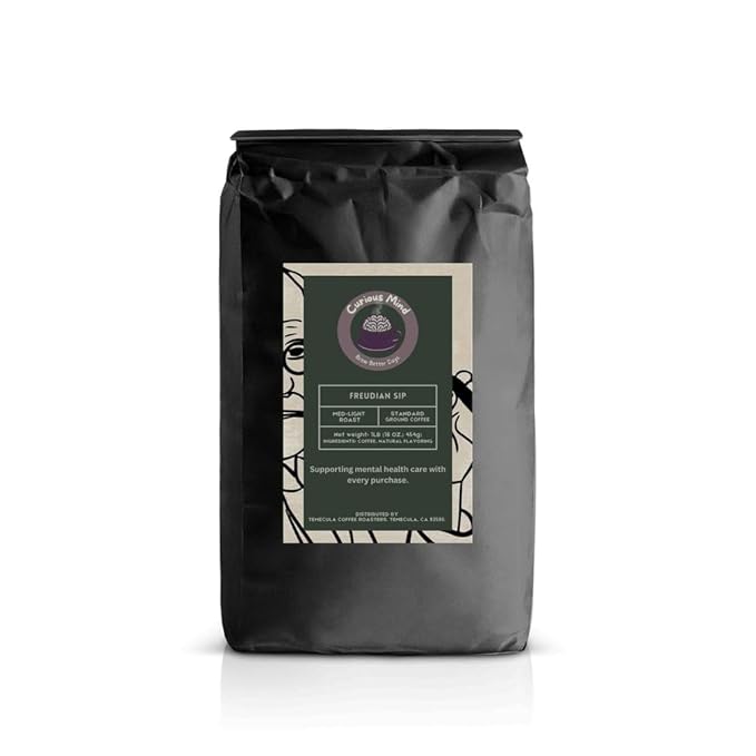Curious Mind Coffee Ground Gourmet Coffee (12 oz Dark Humor)