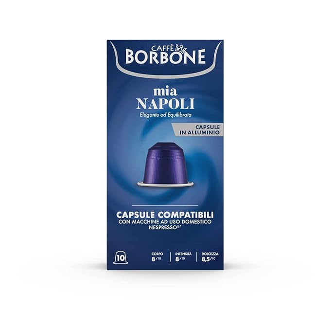 Caffè Borbone Mia Napoli Aluminum Capsules Compatible with Nespresso Original Machines Medium Roast 100 Count
