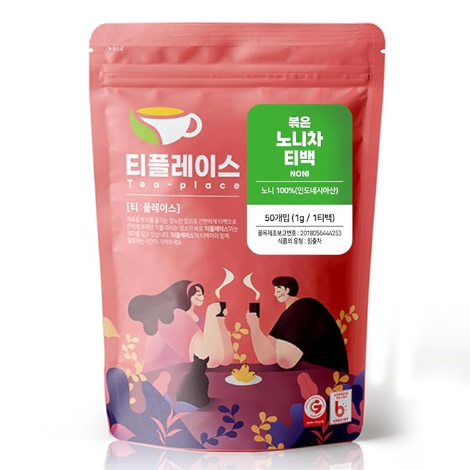 HELLO KFOOD TEA PLACE Korean Style Roasted Tea Bags - Noni Tea (노니차) 50 Count