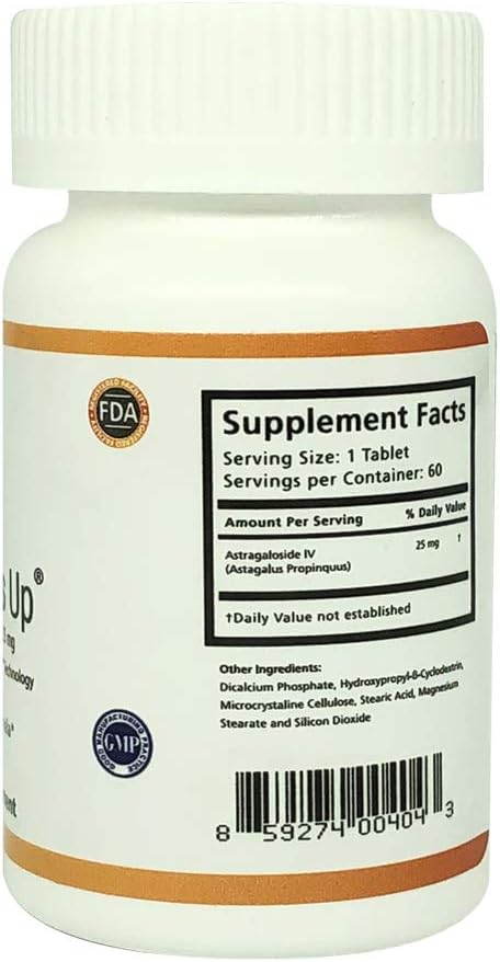w 98% Astragaloside IV-Tripled Absorption US Made (GMP) Anti-Aging + Immune Benefits Tablet