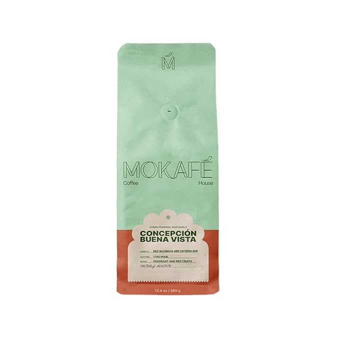 Concepcion Buena Vista - Red Bourbon and Caturra SHB | Whole Beans | 100% Arabica Coffee from Guatemala's Chimaltenango Region | Perfect for Any Brewing Method (Whole Bean 380 Grams)