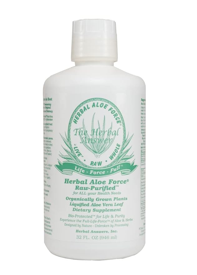 Herbal Answers Herbal Aloe Force Aloe Vera and Herbal Dietary Supplement 32 fl oz