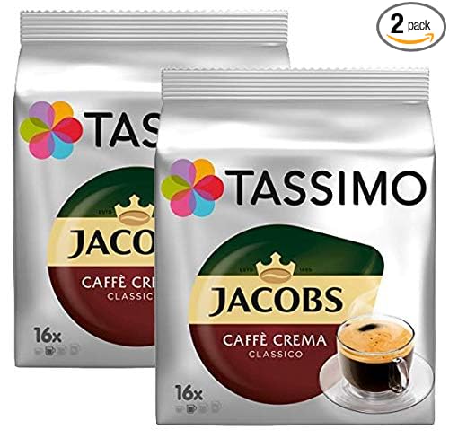 Tassimo Jacobs Caffè Crema Classico Pack of 2 (2x16 servings)
