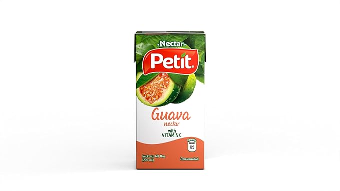 Petit Guava Nectar 200 ml (Pack of 24) – Refreshing Tropical Fruit Beverage