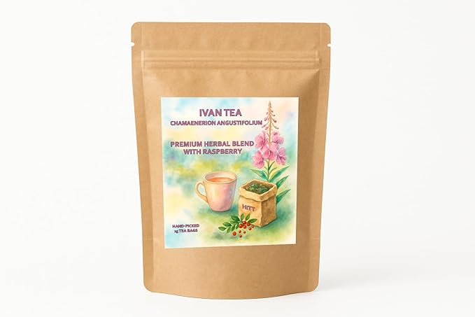 Ivan Tea Fermented Fireweed 25 Tea Bags – Traditional Russian Tea for Relaxation and Wellness – Caffeine-free Ivan Chai with Dried Lingonberries – Loose Leaf Chai Tea – Иван Чай