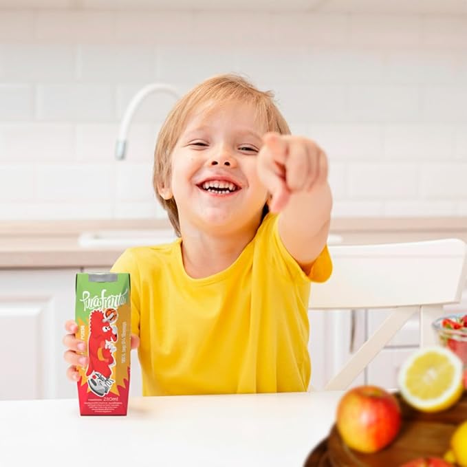 Pura Frutta Kids – Multi Fruit Juice Boxes 8.5 fl oz Pack of 9 Mini Juice Bottles – Apple Pear Banana &amp Orange – 100% Natural &amp Cold-Pressed Not From Concentrate (NFC) No Sugar Added