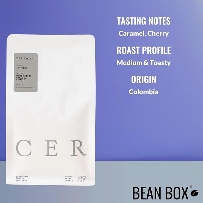 Bean Box Coffee Sampler - Roasted by Ceremony 4-Pack Freshly Ground Coffee Gourmet Coffee