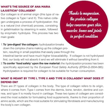 Ana Maria LaJusticia 2 Pack Collagen with Magnesium - 180 Tablets. Skin Rejuvenation Nervous System Support Bone and Teeth Health