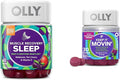 OLLY Muscle Recovery Sleep Gummies with Melatonin Tart Cherry &amp Vitamin D Constipation Relief Gummies with Rhubarb Prunes &amp Amla - 40 &amp 30 Count