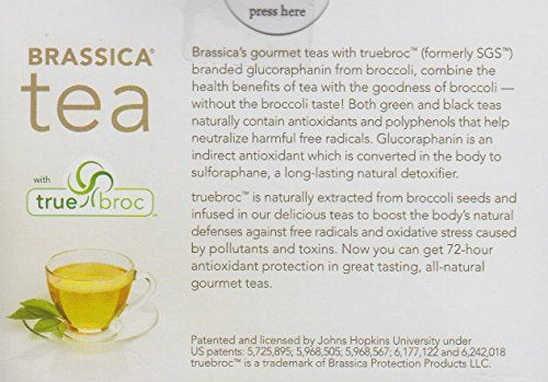 Brassica® DECAF. Green W/Orange Tea W/sgs~ 6 Boxes (96 Tea Bags)