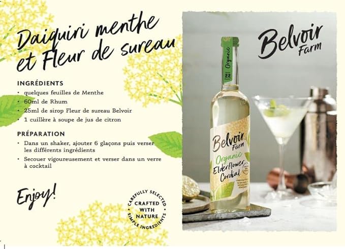 Belvoir Organic Elderflower Cordial 500 ML