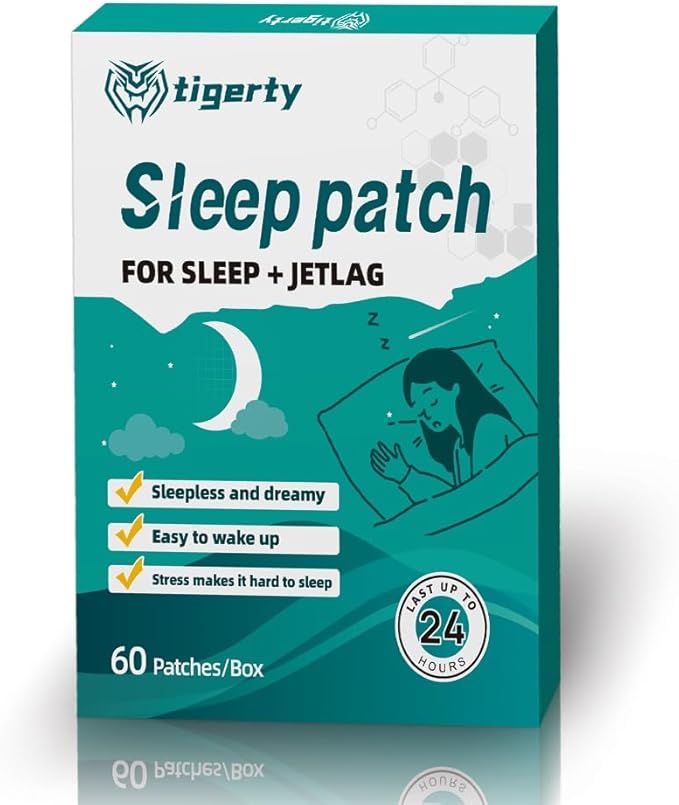 tigerty Sleep Patches for Adults | Easy to use Sleep Patches to Relax and Wake up Refreshed | Long-Lasting Nighttime Comfort for Men and Women | 60 Patches
